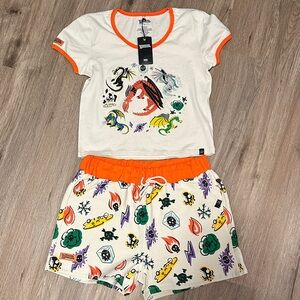 Dungeons & Dragons Women’s Pajama Short Set NWT Size Large